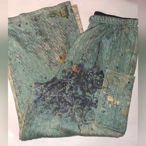 3 Potato Wide Leg Pants Women's Size XS Small Pull On Natural Artsy Flowy - Picture 4 of 7